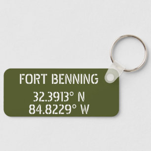 Fort Benning Latitude Longitude  Key Ring