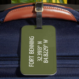 Fort Benning Latitude Longitude Luggage Tag