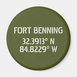Fort Benning Latitude Longitude  Magnet