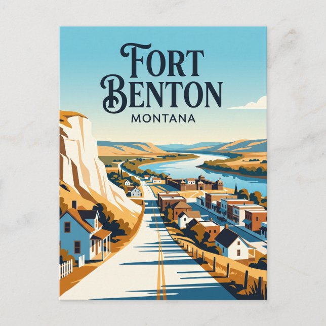 Fort Benton USA Postcard (Front)