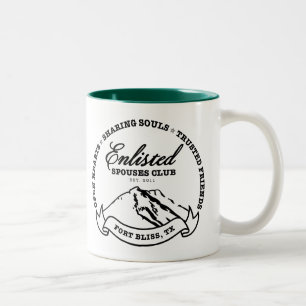 Fort Bliss Enlisted Spouses Club Two-Tone Coffee Mug