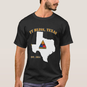 Fort Bliss Tx Military Base  1st Armoured Division T-Shirt
