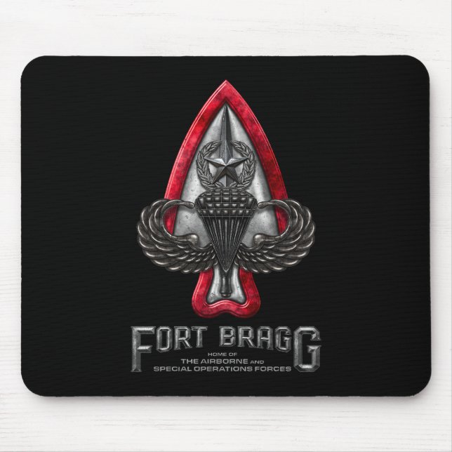 Fort Bragg Black Mousepad (Front)