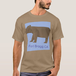 Fort Bragg CA Brown Origami Bear Abstract Geometri T-Shirt