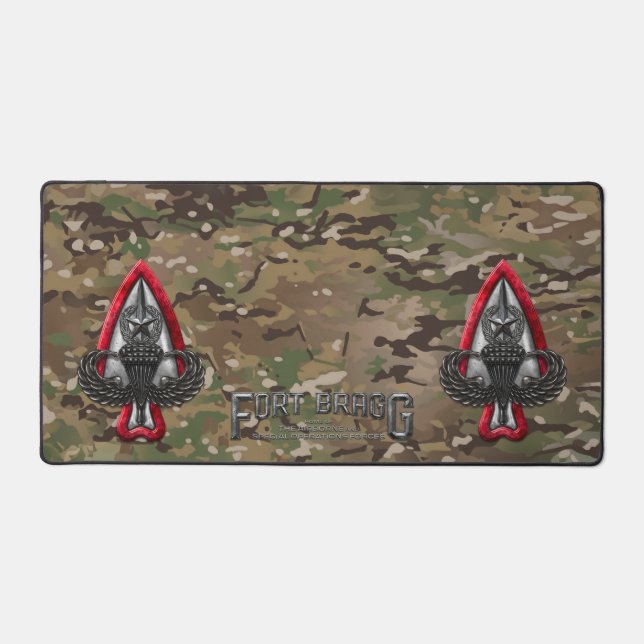 Fort Bragg Camo Desk Mat (Front)