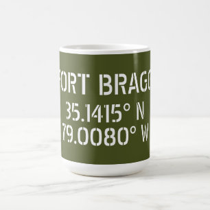 Fort Bragg Latitude Longitude Coffee Mug