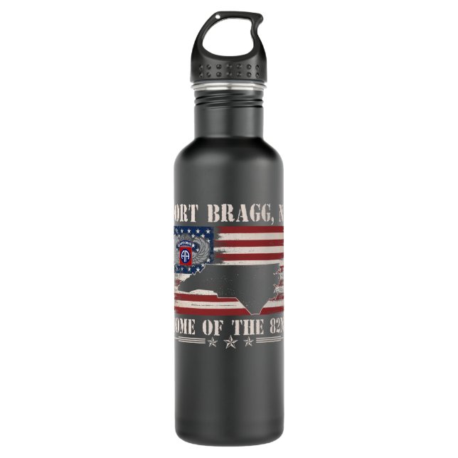 Fort Bragg NC Home Of The 82nd Airborne  710 Ml Water Bottle (Front)