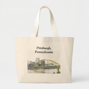 Fort Bridge in Pittsburgh Pennsylvania Large Tote Bag