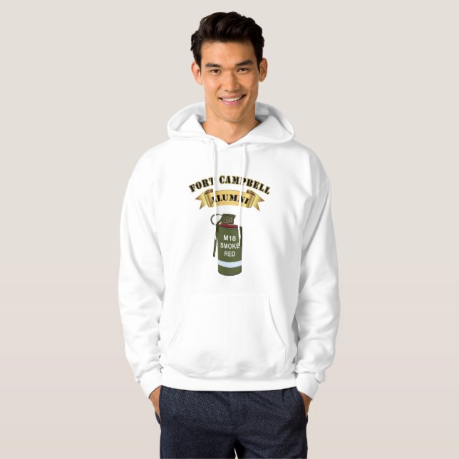FORT CAMPBELL ALUMNI POP SMOKE HOODIE (Front Full)