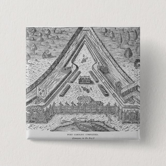 Fort Caroline Completed 15 Cm Square Badge (Front)