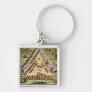 Fort Caroline, from 'Brevis Narratio' Key Ring