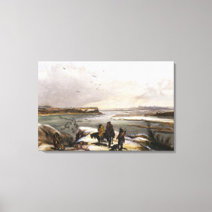 Fort Clark on the Missouri, February 1834, plate 1 Canvas Print