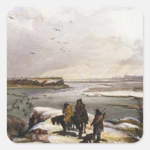 Fort Clark on the Missouri, February 1834, plate 1 Square Sticker