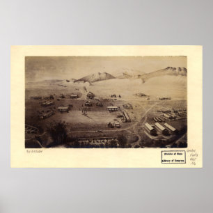 Fort Collins Colorado 1865 Panoramic Map Poster