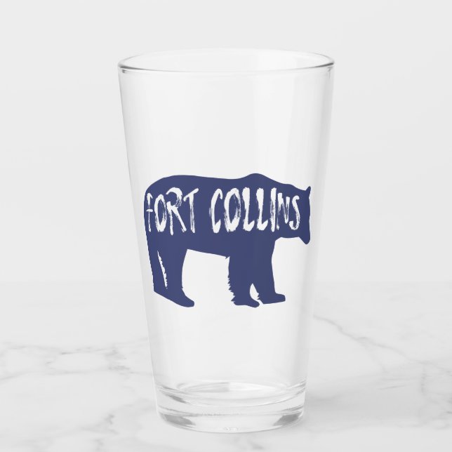 Fort Collins Colorado Bear Glass (Front)