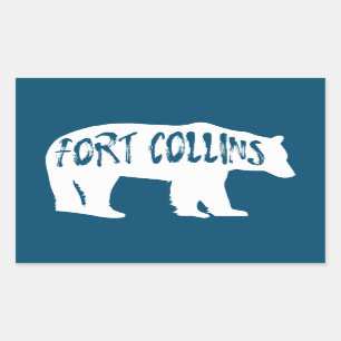 Fort Collins Colorado Bear Rectangular Sticker