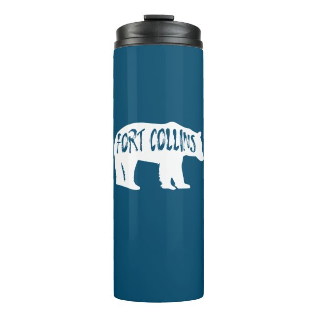 Fort Collins Colorado Bear Thermal Tumbler (Front)