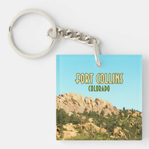 Fort Collins Colorado Horsetooth Rock Key Ring