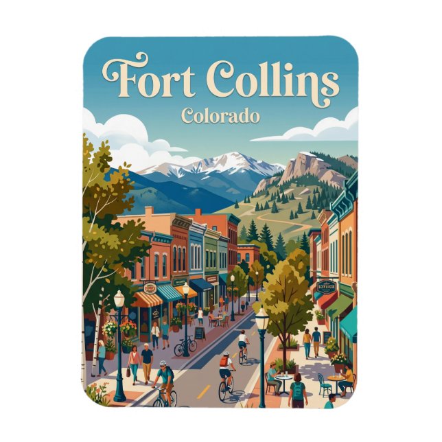 Fort Collins Colorado Magnet (Vertical)