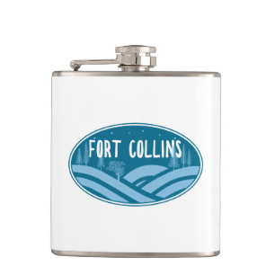 Fort Collins Colorado Outdoors Hip Flask