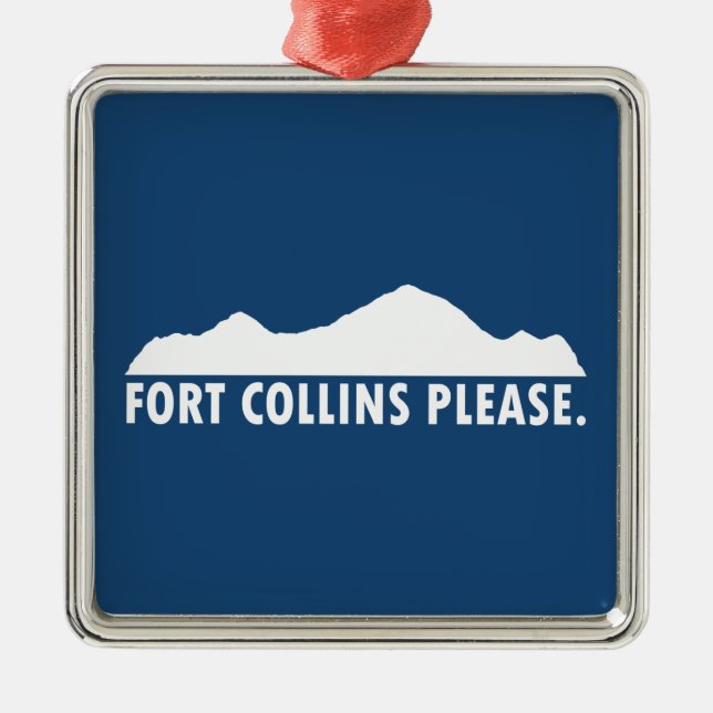 Fort Collins Colorado Please Metal Tree Decoration (Front)