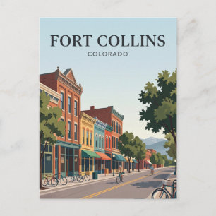 Fort Collins Colorado Postcard