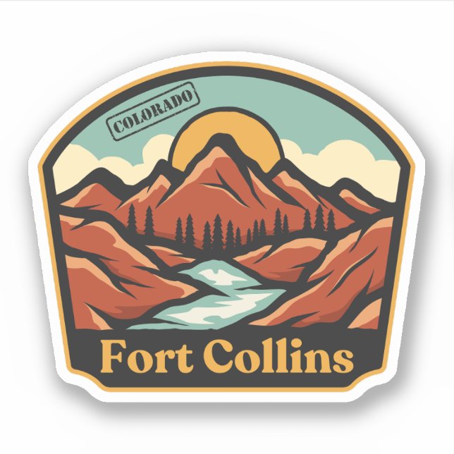 Fort Collins, Colorado Sticker (Front)