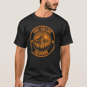 Fort Collins Colorado USA Mountain Design T-Shirt