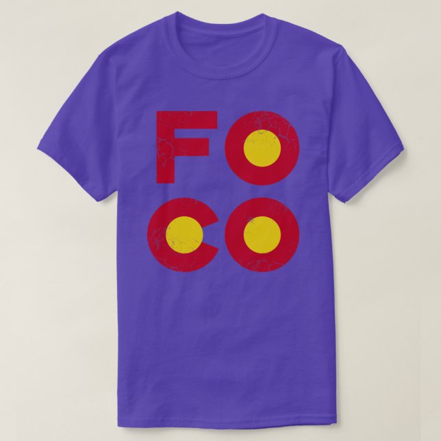Fort Collins FOCO Colorado T-Shirt (Design Front)