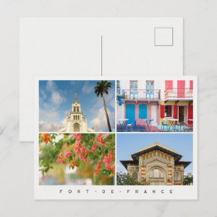 Fort-de-France Martinique Travel Photo Collage Postcard