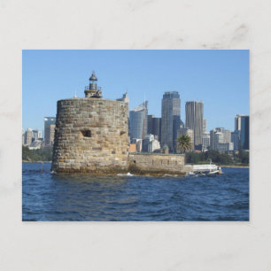 Fort Denison & Sydney Skyline Postcard