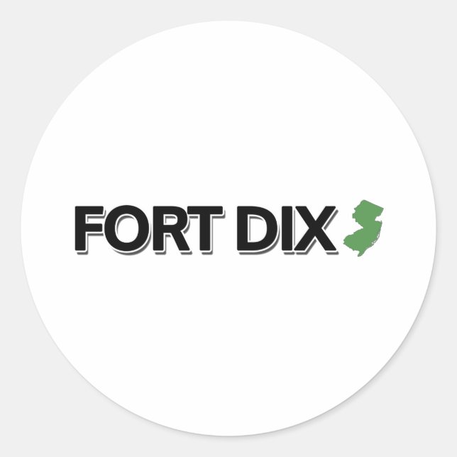 Fort Dix, New Jersey Classic Round Sticker (Front)