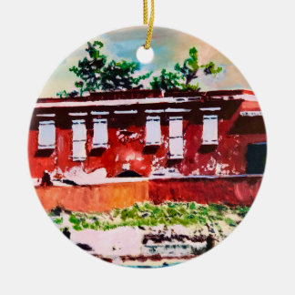 Fort Frederik Ceramic Circle Ornament