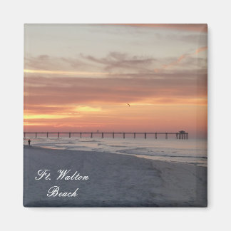 Fort Ft. Walton Beach Sunrise Photo Magnet Sunset