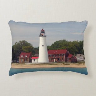 Fort Gratiot Lighthouse accent pillow