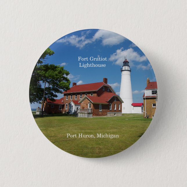 Fort Gratiot Lighthouse button (Front)