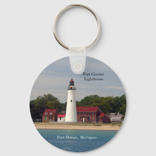 Fort Gratiot Lighthouse from water key chain