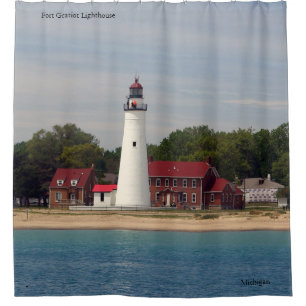 Fort Gratiot Lighthouse shower curtain