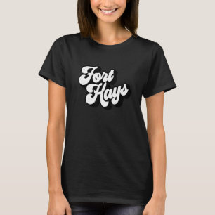 Fort Hays Vintage Retro Font T-Shirt