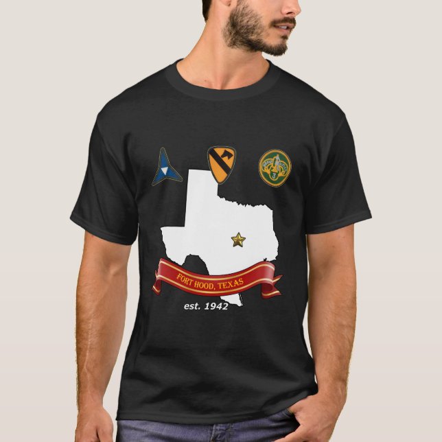 Fort Hood Military Base Army Post At Een Tx T-Shirt (Front)