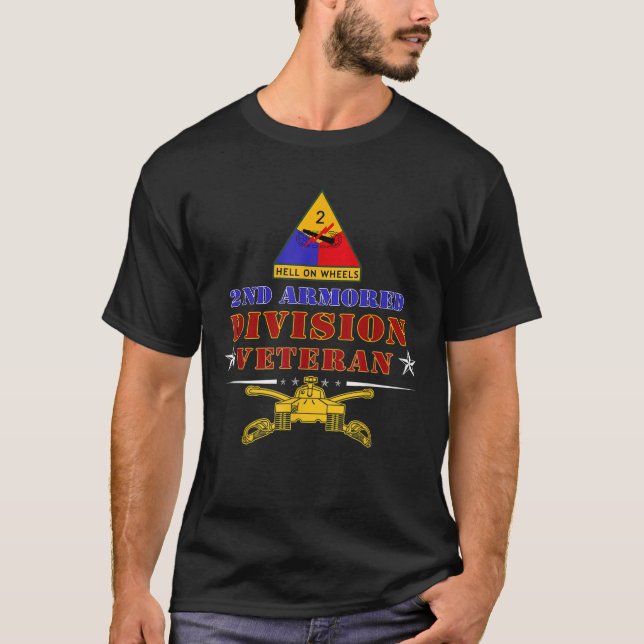 Fort Hood Texas TX 2nd Armoured Division Veterans  T-Shirt (Front)