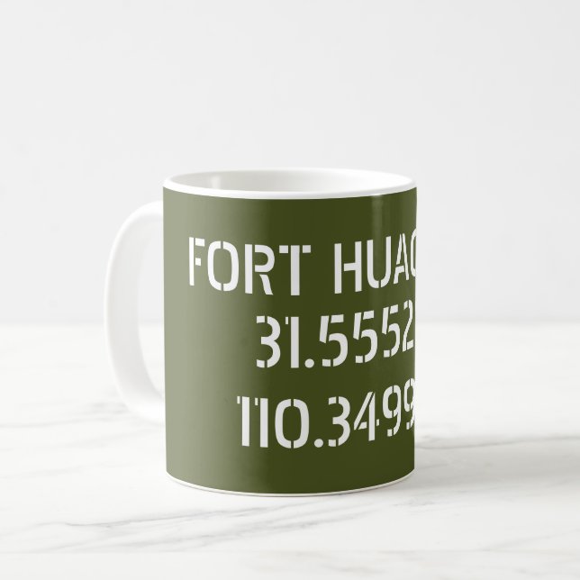Fort Huachuca Latitude Longitude  Coffee Mug (Front Left)