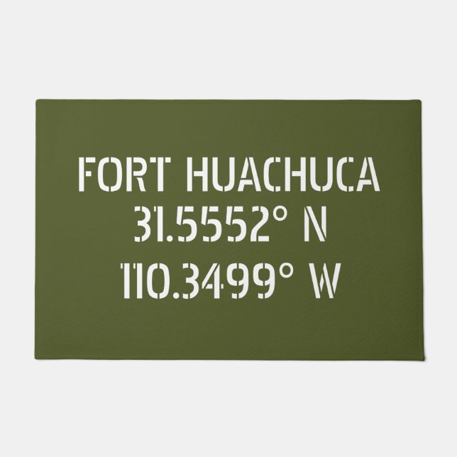 Fort Huachuca Latitude Longitude  Doormat (Front)