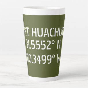 Fort Huachuca Latitude Longitude Latte Mug