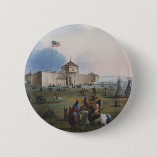 Fort Laramie, Sublette Fort, Fort William, Miller 6 Cm Round Badge