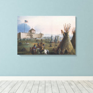 Fort Laramie, Sublette Fort, Fort William, Miller Canvas Print