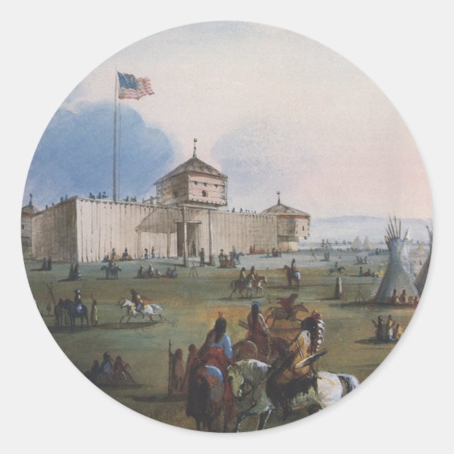 Fort Laramie, Sublette Fort, Fort William, Miller Classic Round Sticker (Front)