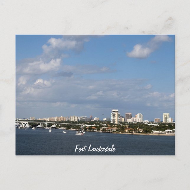 Fort Lauderdale Bay Area, Fort Lauderdale Postcard (Front)