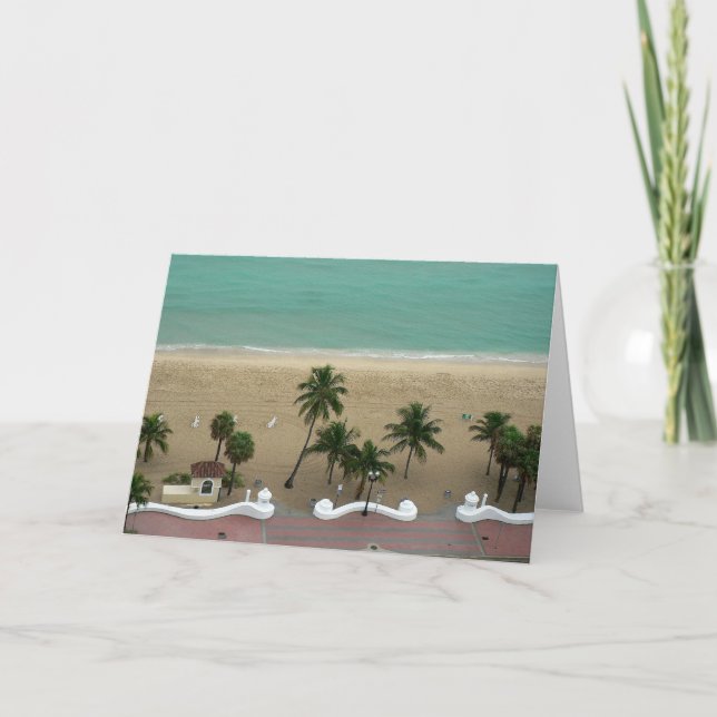 Fort Lauderdale Beach Aerial Card (Front)