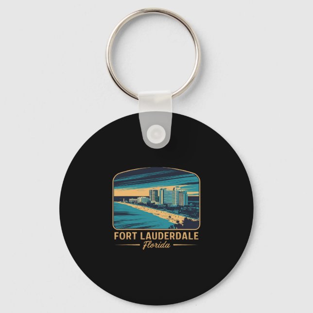 Fort Lauderdale Beach Florida  Key Ring (Front)